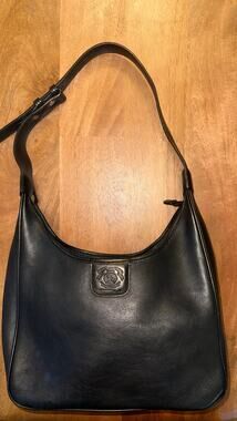Ghurka Marley Hodgson‎ No 175 Sonoma Black Leather Hobo Shoulder Bag Made in USA
